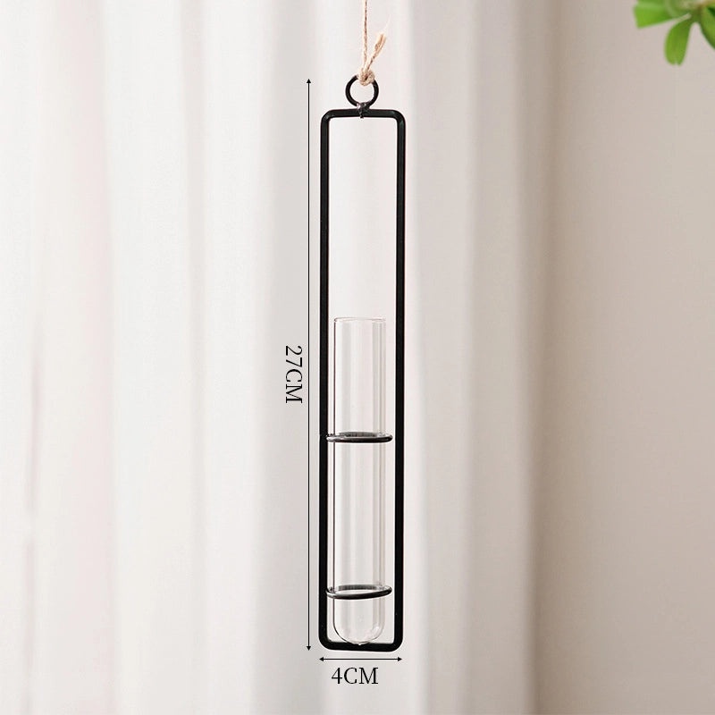 Nordic Glass Vase Pendant Light Green Plant Holder Wall Hanging Hydroponic Decoration|Home Decor & Lighting