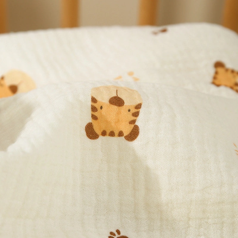 Adorable Animal Print Striped Solid Cotton Baby Bedding Set|Baby Bedding & Accessories