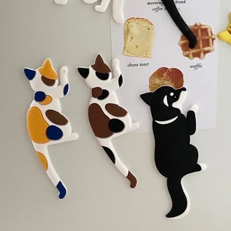 Adorable Cat Resin Fridge Magnet Decorative Artificial Art | Home Decor & Kitchen Accessories