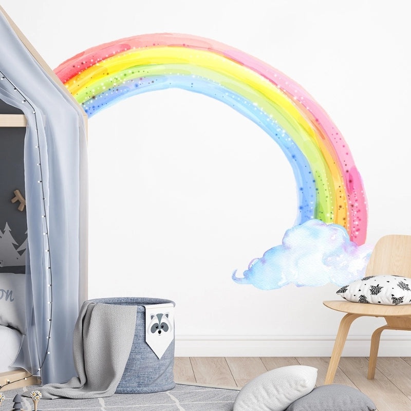 Colorful Rainbow Cloud PVC Wall Decal for Home Decor | Wall Stickers & Murals