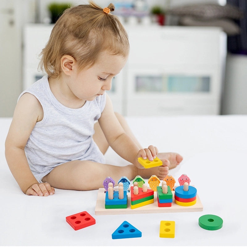Animal Wooden Building Toys for Babies 0-2 Years | Baby Educational Toys
