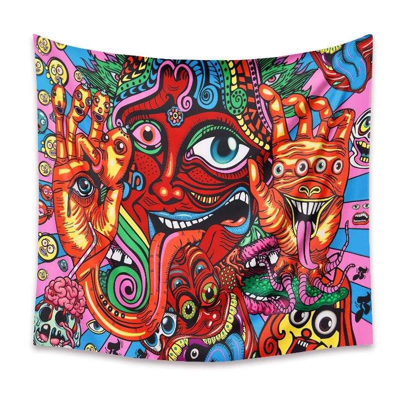 Bohemian Punk Style Printed Tapestry Wall Hanging for Bedroom | Home Decor Tapestries