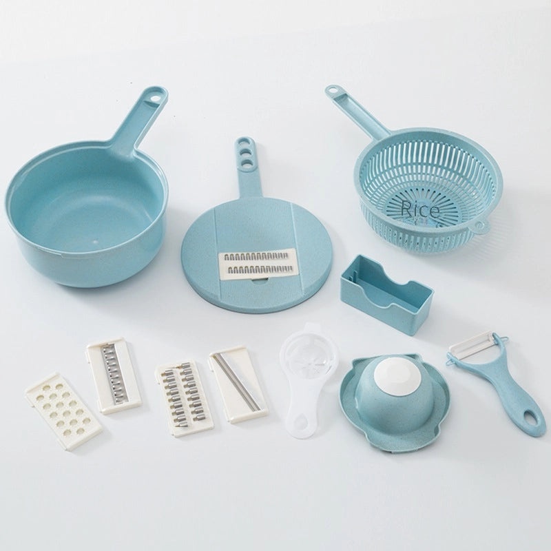 Multi-functional Kitchen Vegetable Cutter Egg White Separator Shredder Household Wheat Straw Cleaning Wipes | Kitchen Tools & Gadgets