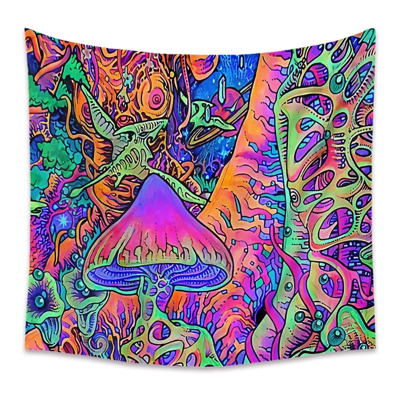 Mushroom Themed Wall Tapestry for Home Decor | Home Decor & Wall Art