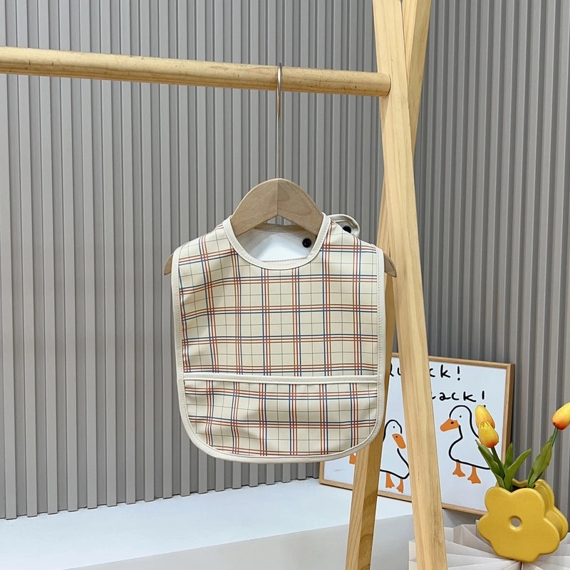 Waterproof Baby Bib with Cartoon Print Sleeveless PU Spit Bag Soft Infant Feeding Accessory|Baby Accessories