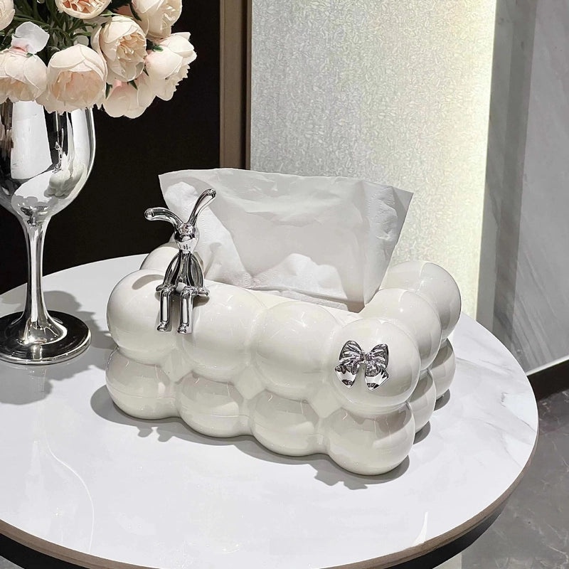 Nordic Luxury Transparent Tissue Box for Living Room Coffee Table | Home Decor Accessories