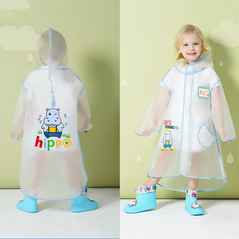 Cute Cartoon EVA Raincoat for Kids Waterproof Rain Gear|Kids Rainwear