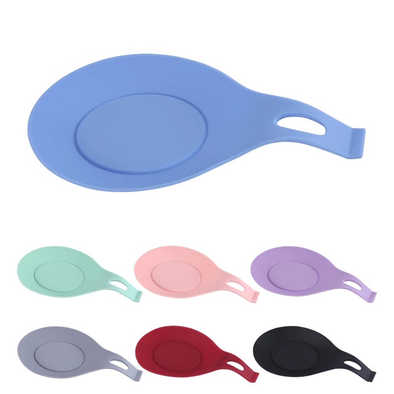 Silicone Soup Spoon Rest Holder Non-Slip Spoon Pad for Cooking Kitchen Utensils and Sauce Saucer|Kitchen Accessories