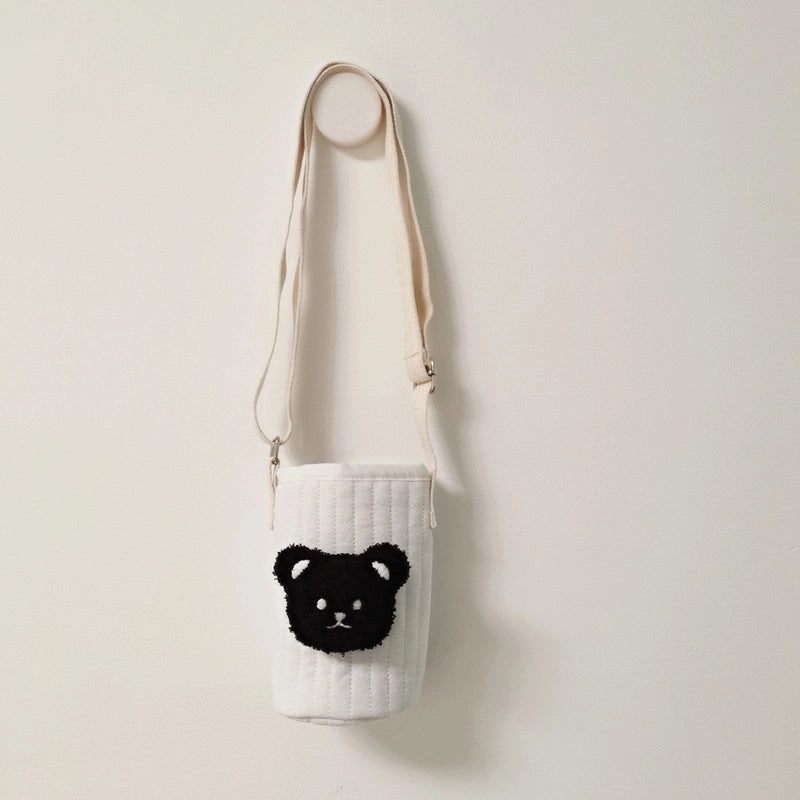 Adorable Bear Pattern Fabric Cup Sleeve 1pc | Drinkware Accessories