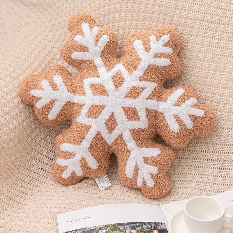 Christmas Plush Toys Snowflake Wreath Stuffed Animals Soft PP Cotton Decorations|Holiday Plush Toys