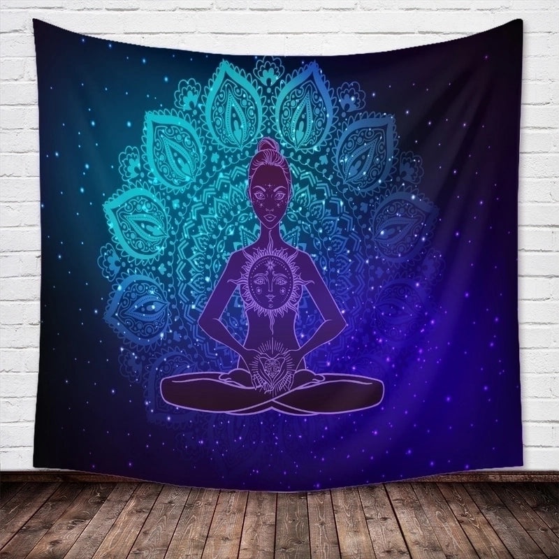 India Buddha Yoga Wall Hanging Tapestry | Home Decor