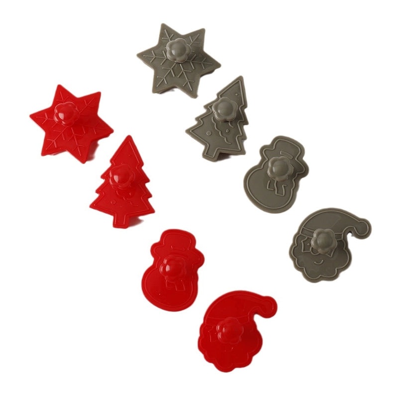 Christmas Holiday Cookie Molds Set with Tree Santa Claus and Snowflake Designs | Kitchen & Baking Tools