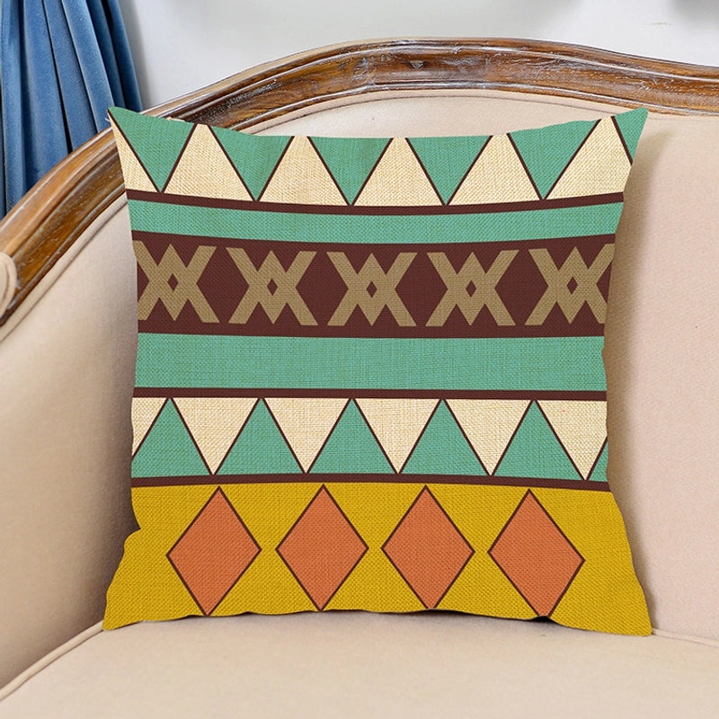 Bohemian Geometric Printed Polyester Pillow Covers for Couch and Sofa Decor|Home Decor & Pillows