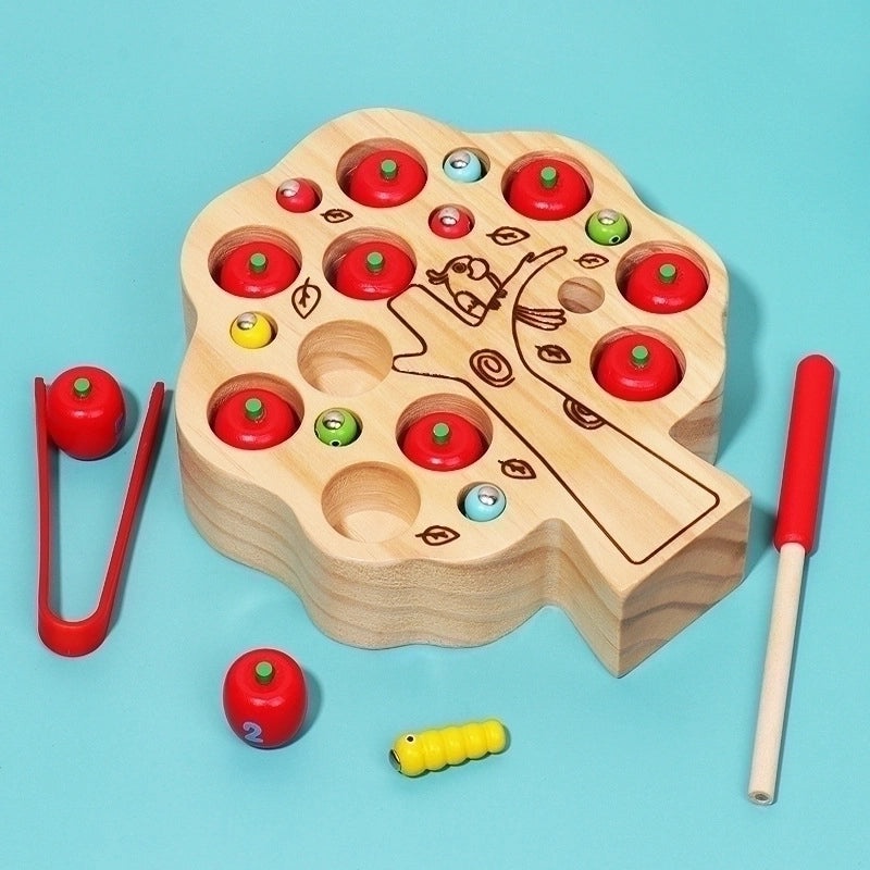 Wooden Number Building Blocks Toy Apple Shape | Educational Toys & Learning Games