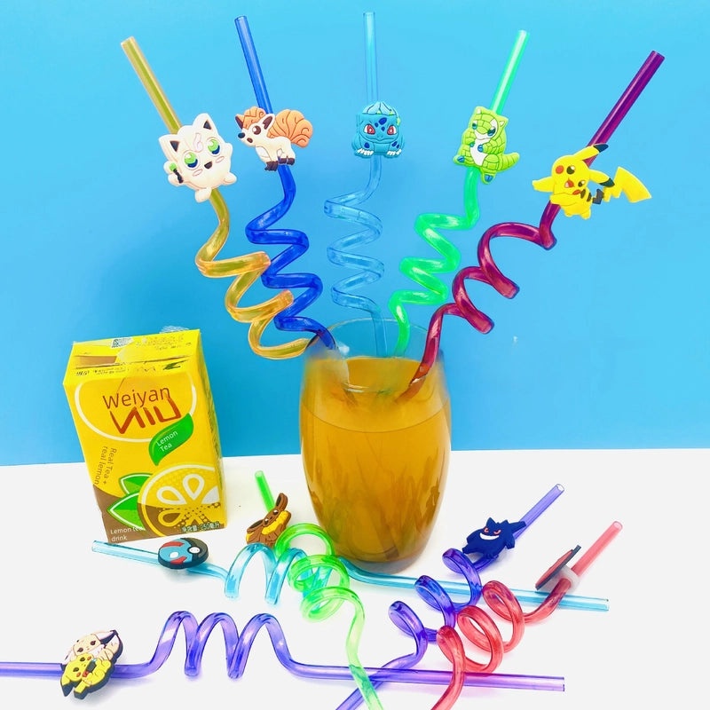 Pokémon Themed Creative Personality Party Decorative Straw|Party Supplies