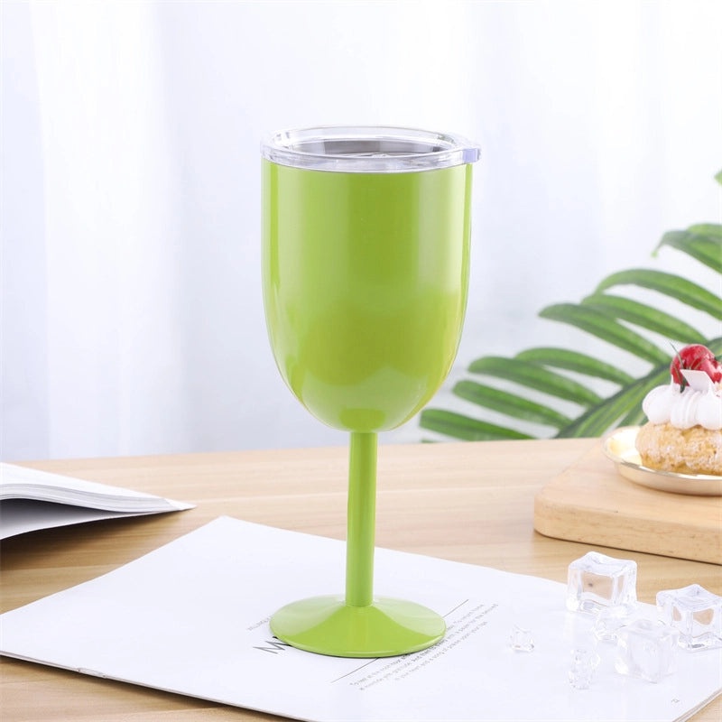 Elegant Solid Color 304 Stainless Steel Wine Glass for Casual Use | Drinkware & Bar Accessories