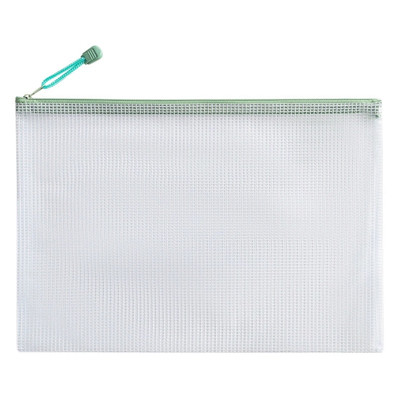 2 Pieces A4 Transparent Waterproof PVC Zipper Storage Bags for Student Subject Organization|Stationery & Office Supplies