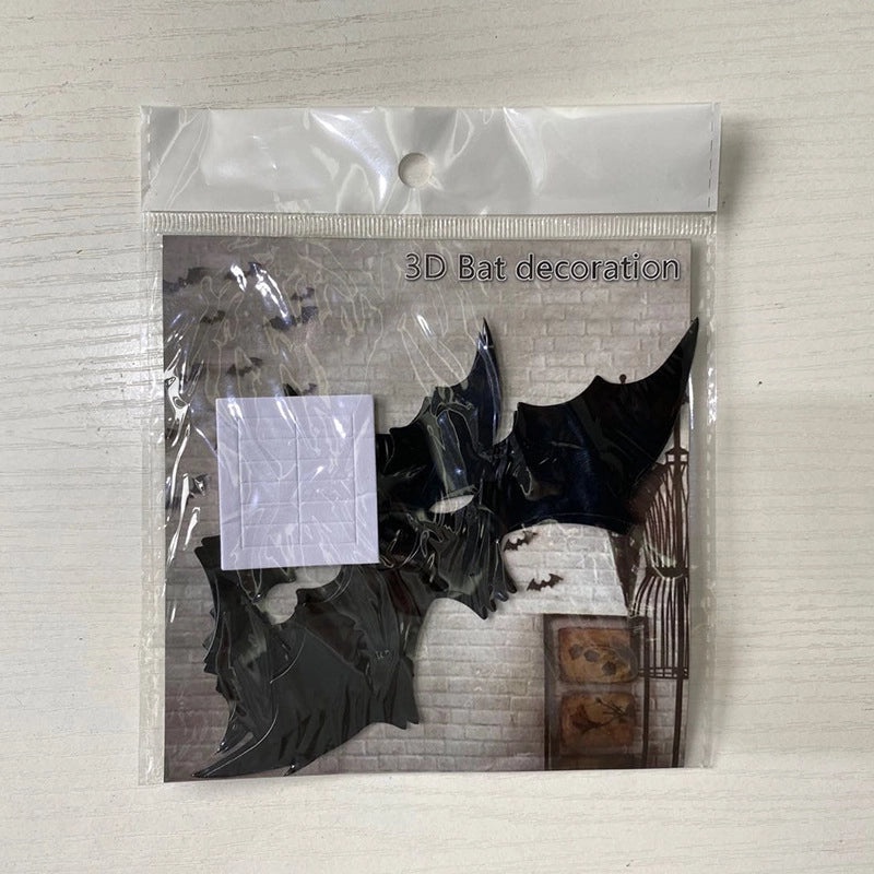 3D Halloween Bat Wall Decals Self-Adhesive PVC Stickers Spooky Home Party Decor|Halloween Decorations