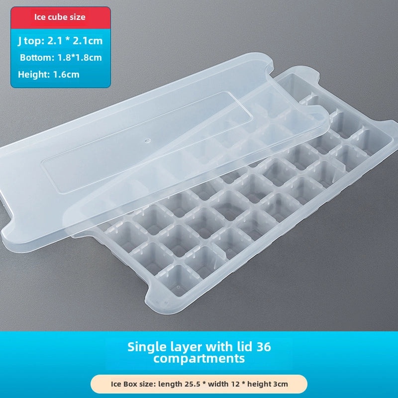 Multi-layer Plastic Ice Cube Tray with Lid | Kitchen & Dining Accessories