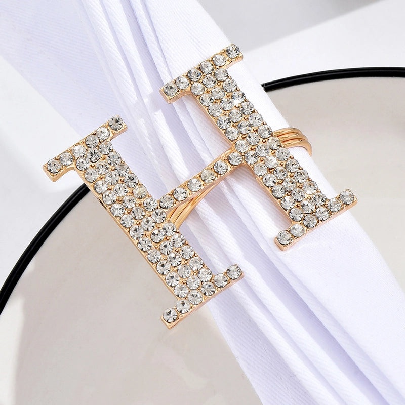 Stylish Metal Letter Napkin Holder Single Piece|Dining Table Accessories