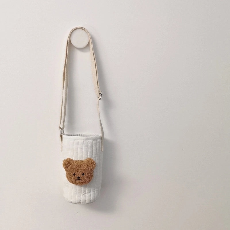 Adorable Bear Pattern Fabric Cup Sleeve 1pc | Drinkware Accessories