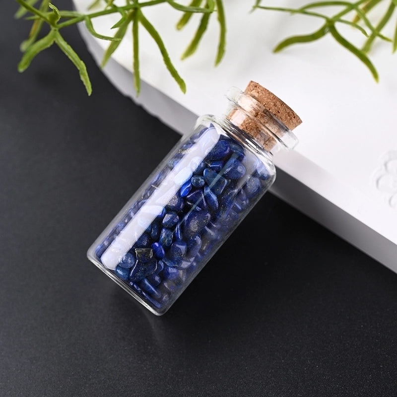 Handmade Elegant Minimalist Wishing Bottle with Natural Stones | Home Decor & Accessories