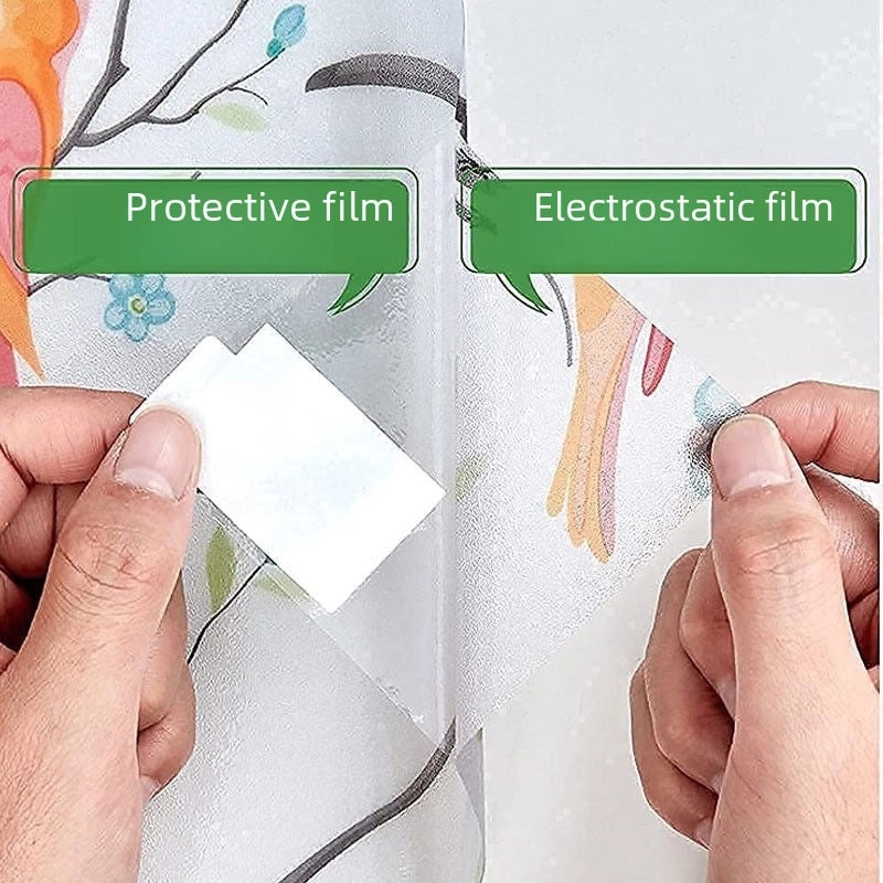 Frosted Glass Window Film Privacy Sticker for Bathroom Toilet Anti-Peep Opaque Transparent Window Film|Home Decor & Window Treatments