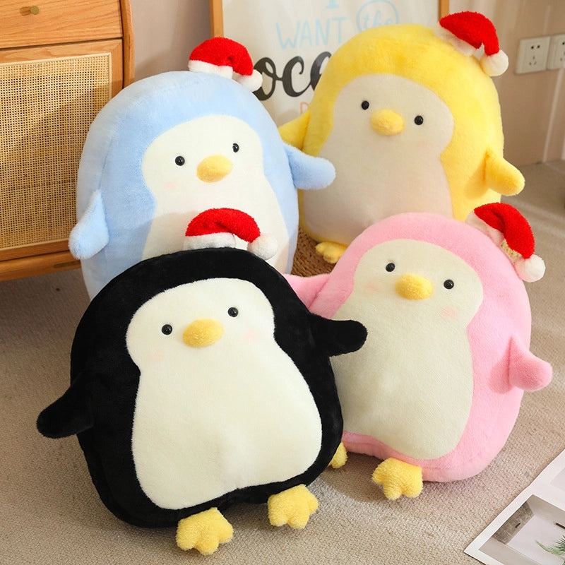 Cute Penguin Plush Toy with Christmas Hat | Holiday Gifts & Plush Toys