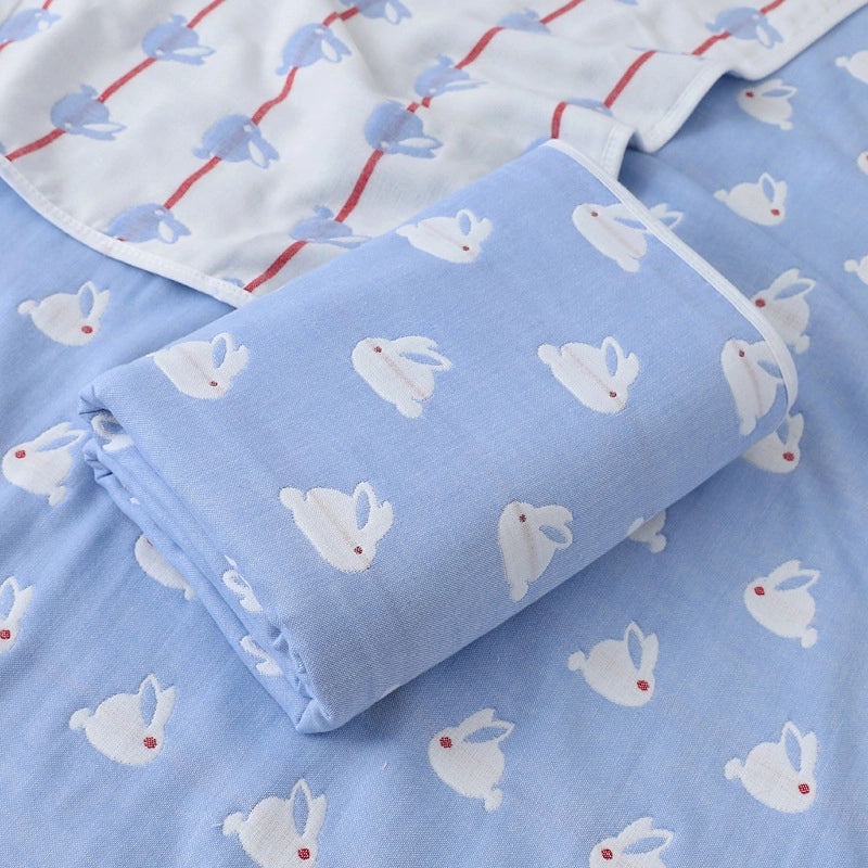 Soft Cotton Gauze Baby Bath Towel 110x110cm Wrap Jacquard Quilt Spring Summer|Baby Bath Towels & Quilts