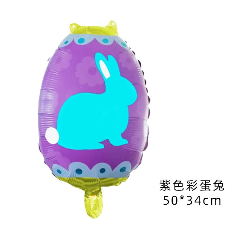 Cartoon Easter Bunny Aluminum Foil Balloons for Forest Theme Birthday Party | Party Supplies Balloons