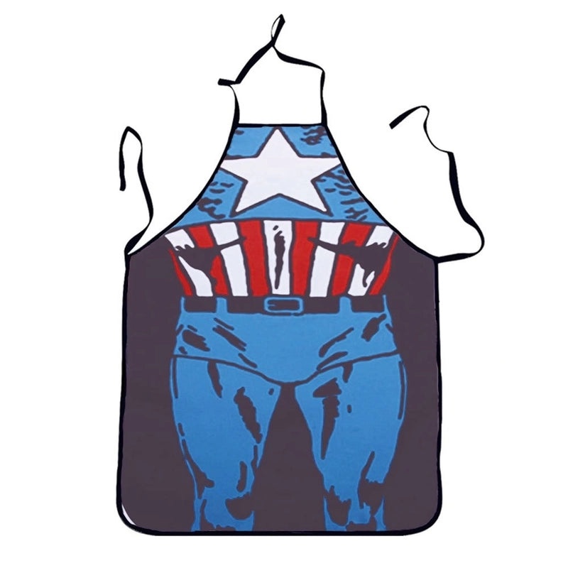 Stylish Cartoon Linen Apron for Kitchen Cooking|Kitchen & Dining