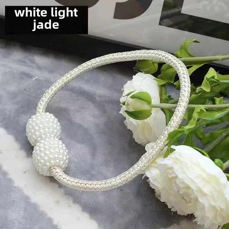 Curtain Tiebacks Magnetic Pearl Rope Set|Home Decor Curtains Accessories