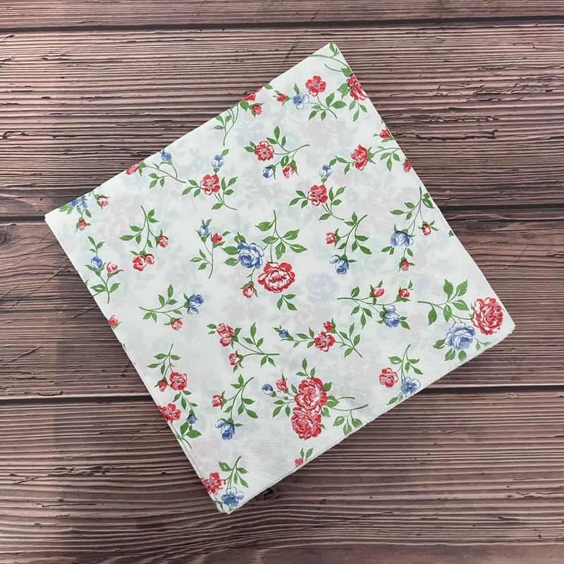 Rustic Floral Printed Wood Pulp Napkins|Home & Living > Kitchen & Dining > Paper Napkins