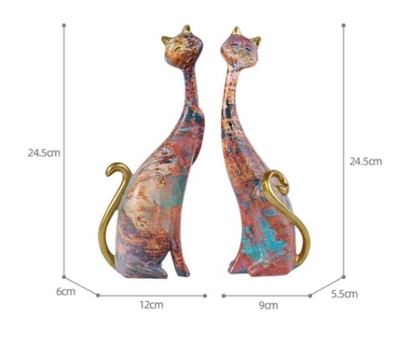 Vintage Style Cat Resin Figurines|Home Decor & Collectibles