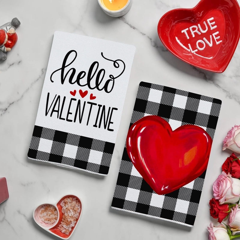 Adult Microfiber Kitchen Utensil Cleaning Cloth Heart Letter Design