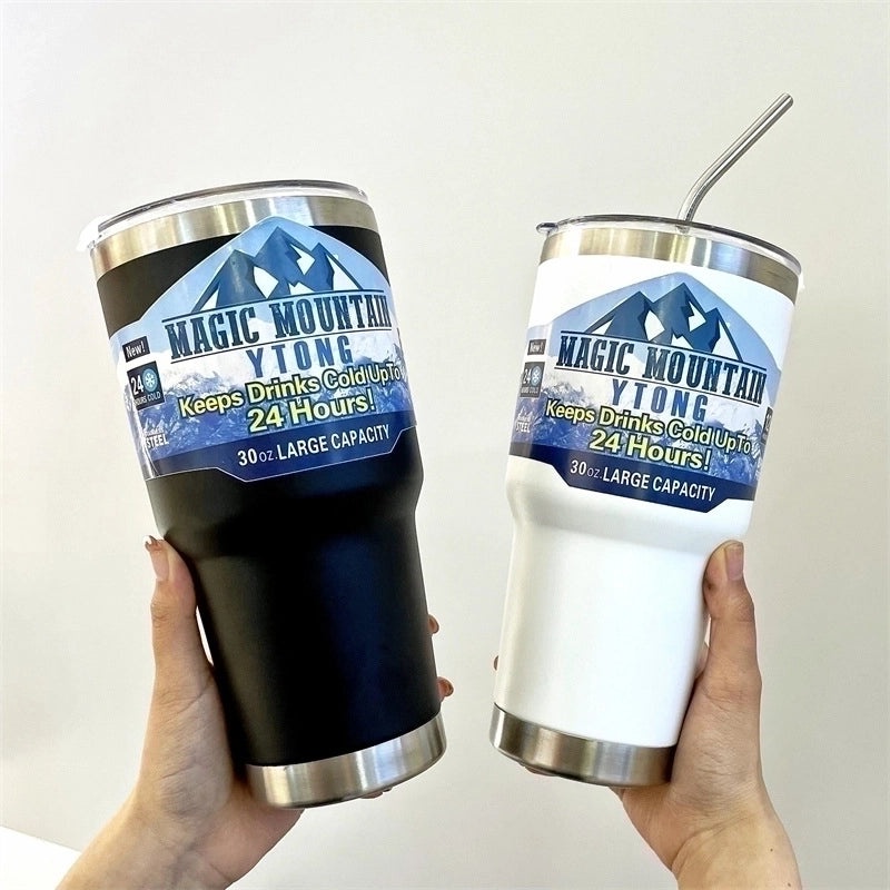 Insulated Stainless Steel Thermos Mug in Solid Colors for Everyday Use|Drinkware & Thermoses