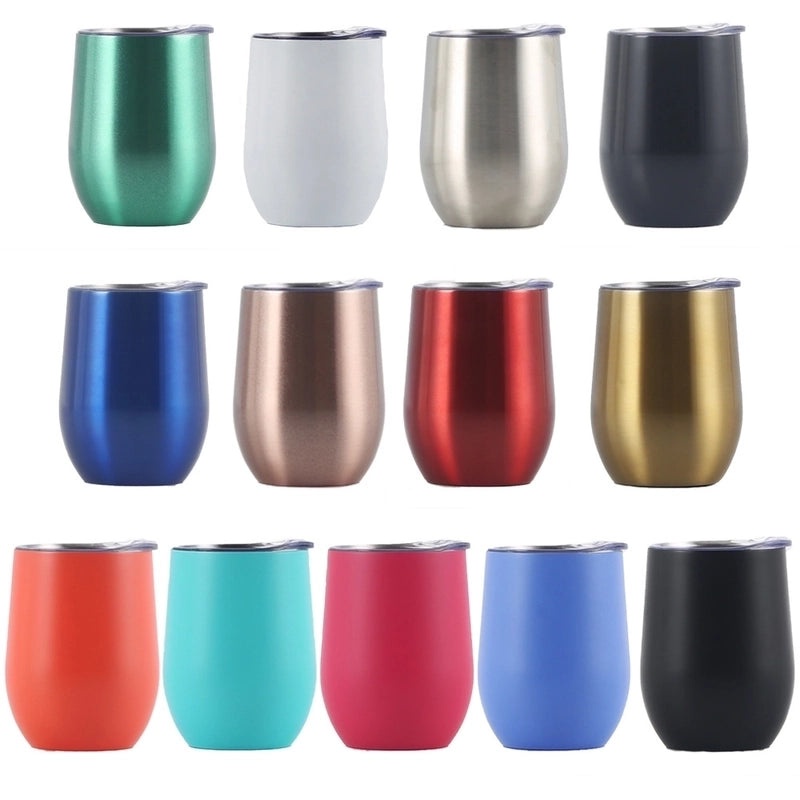 Stylish Stainless Steel Thermos Cup with Stripe and Solid Color Design | Drinkware & Thermoses