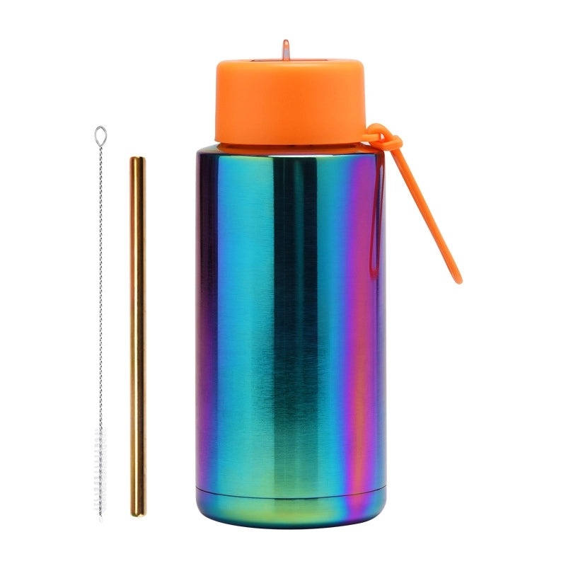 Chinoiserie Style Multicolor Stainless Steel Water Bottle for Casual Vacation Use | Drinkware