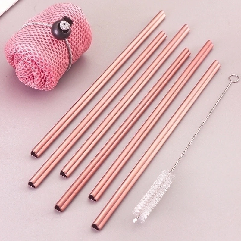 Stylish Solid Color Stainless Steel Drinking Straw|Kitchen & Dining Accessories