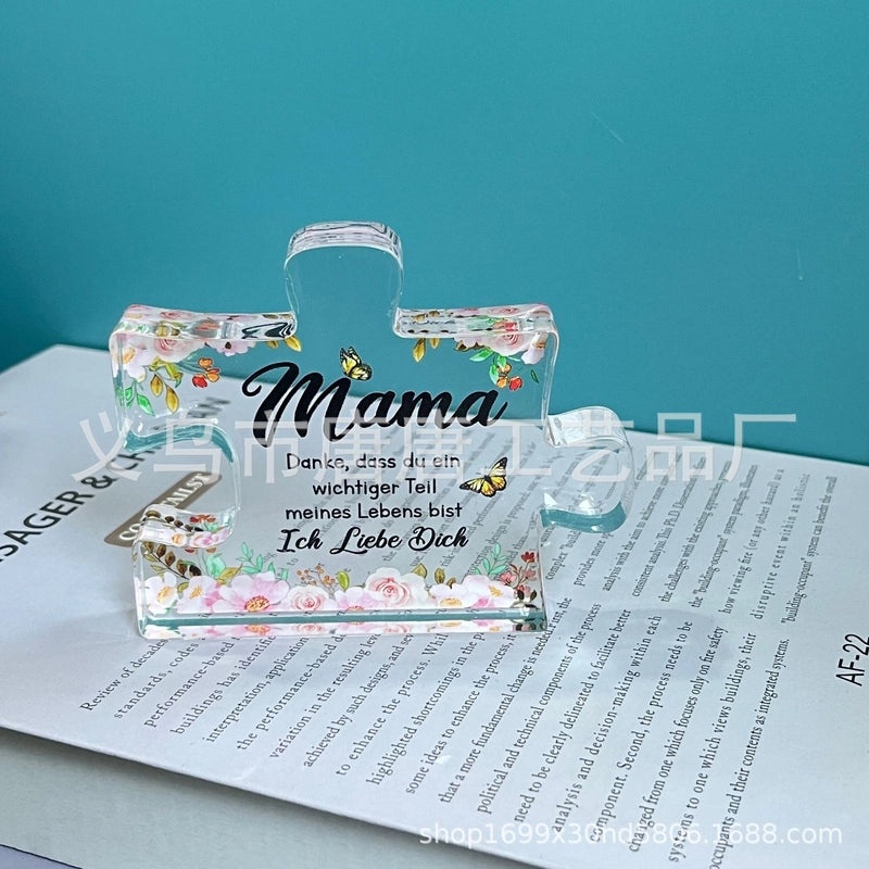 Charming Letter Flower Acrylic Ornament for Home Decor|Home Decor & Gifts