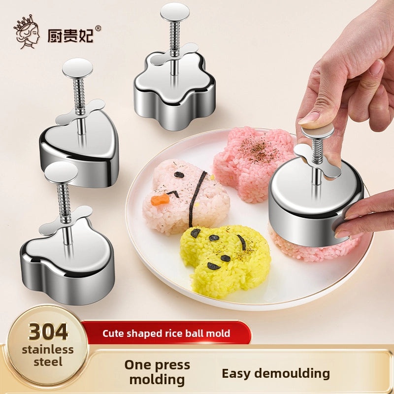 304 Stainless Steel Rice Ball Mold for Kids | Food Grade Safe Round Sushi & Meat Cake Maker | Kitchen Tool | Sushi Mold | Children's Food Molds|K