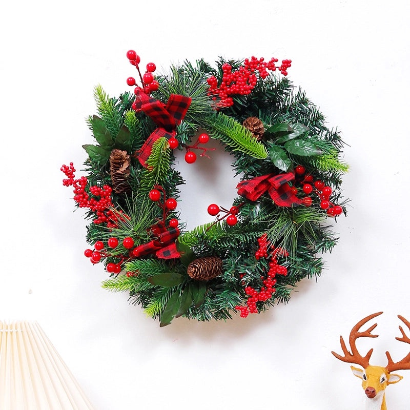 Christmas Rattan Garland Door Hanging Decoration for Hotel Mall Scene Layout Supplies|Christmas Decorations