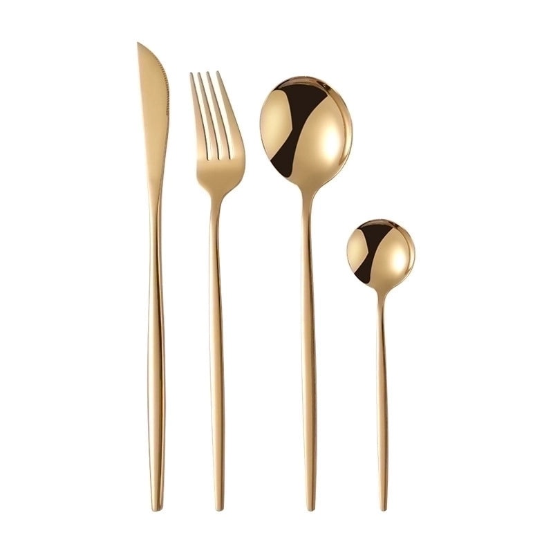 Elegant Solid Color Stainless Steel Cutlery Set 1 Piece|Kitchen & Dining