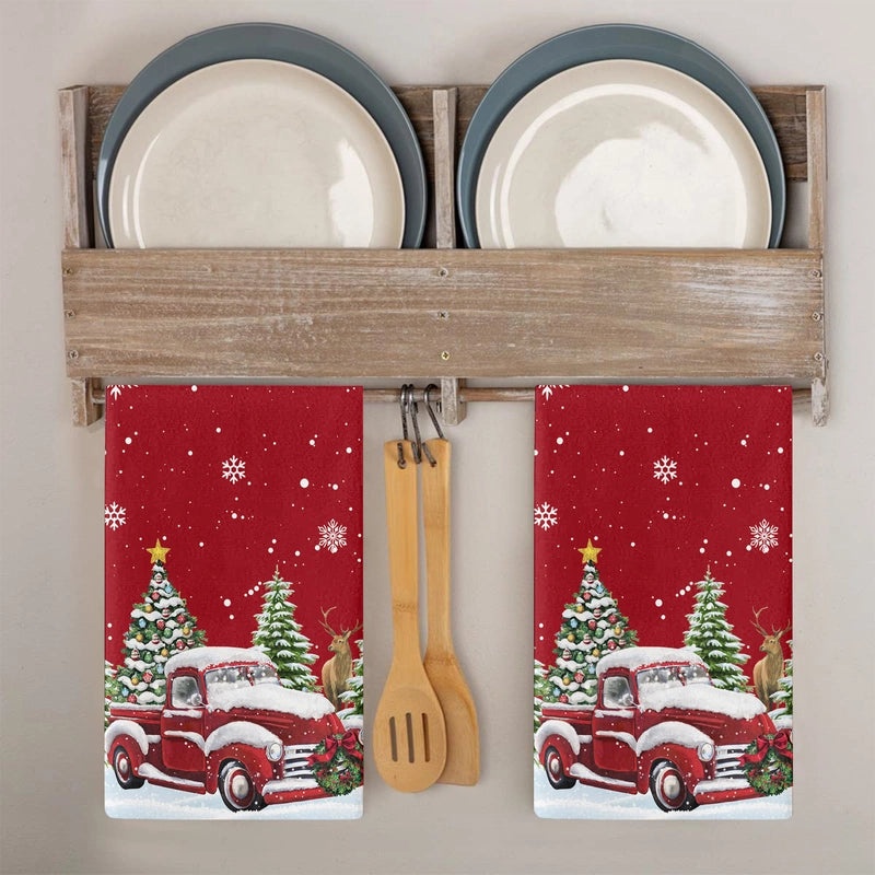 Christmas Holiday Cute Christmas Tree Soft Microfiber Towels|Home & Kitchen Textiles