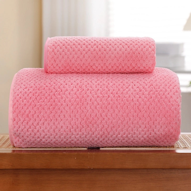 Casual Color Block Daisy Coral Fleece Bath Towels Soft Absorbent Bathroom Towels|Home & Kitchen > Bath > Towels