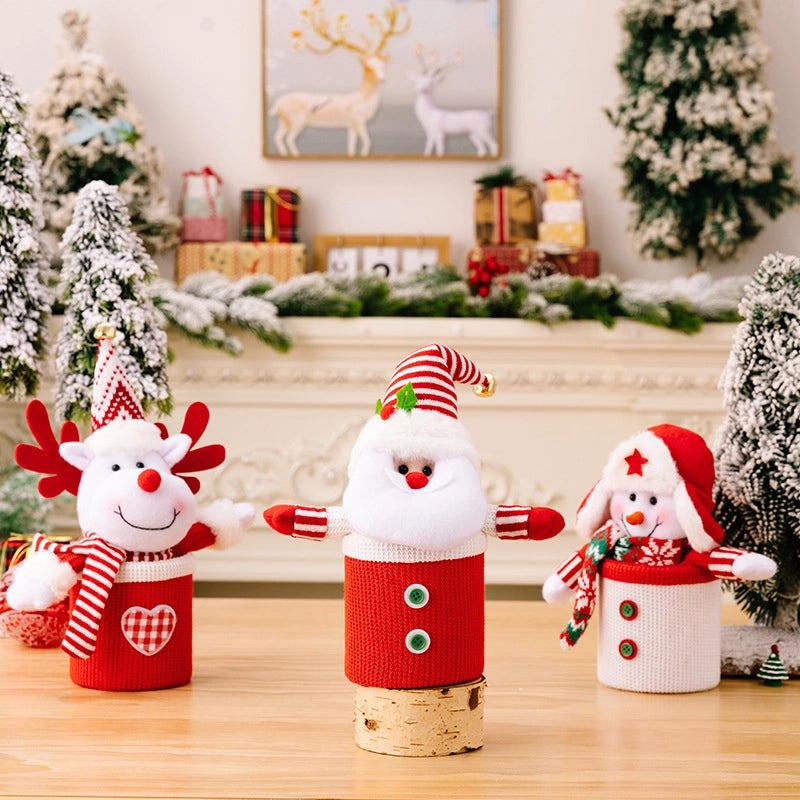 Nordic Christmas Santa Snowman Gift Wrapping Supplies Apple Box | Holiday Party Decorations