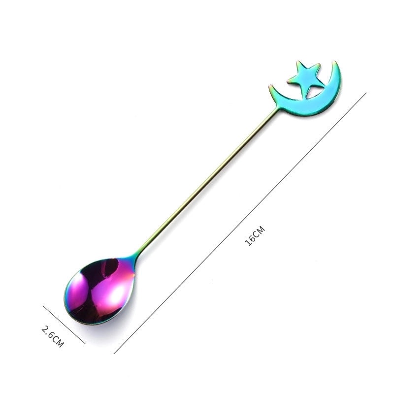 Cute Cartoon Stainless Steel Spoon and Fruit Fork Set for Everyday Use|Kitchen Utensils & Cutlery