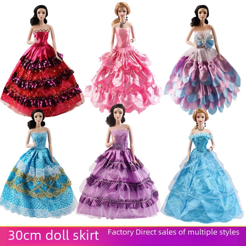 Exclusive Badger Doll Wedding Dress Princess Dress Large Doll Accessories|Doll Clothing & Accessories