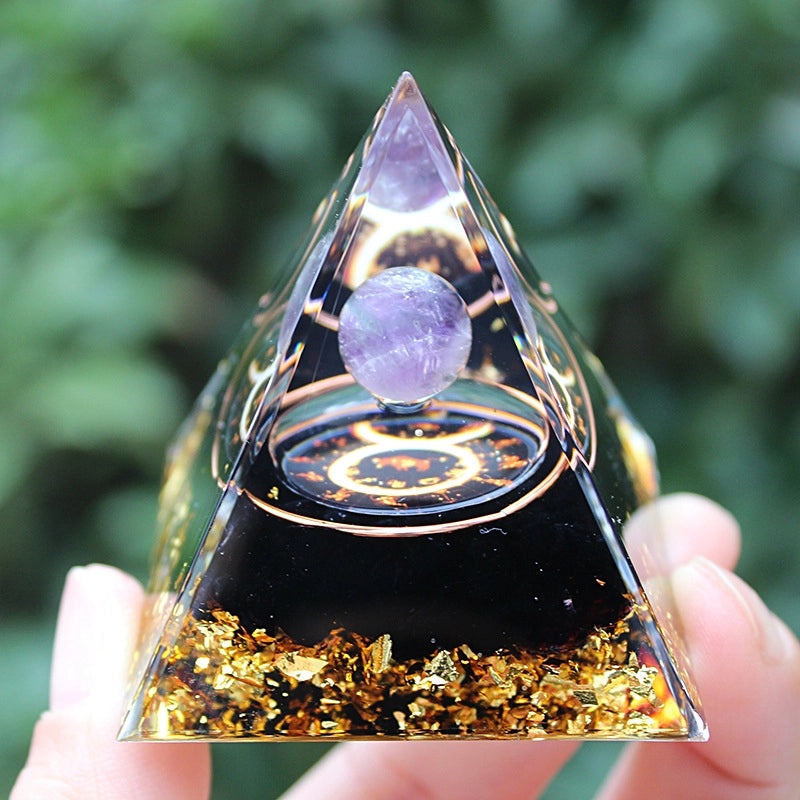Minimalist Resin Crystal Pyramid Ornament|Home Decor Accessories