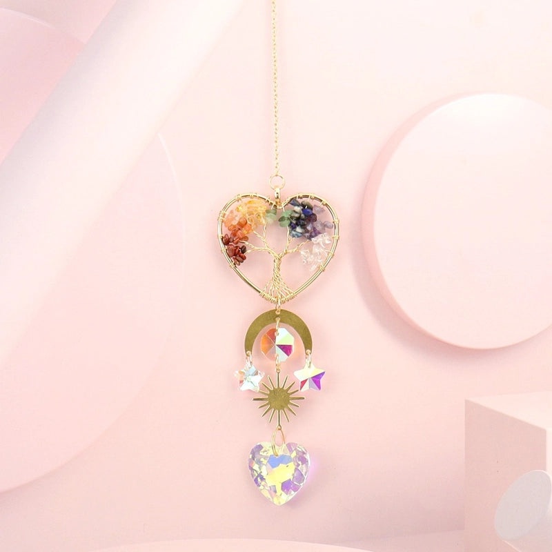 Elegant Tree of Life Crystal Suncatcher Wind Chime Home Decor|Home Decor